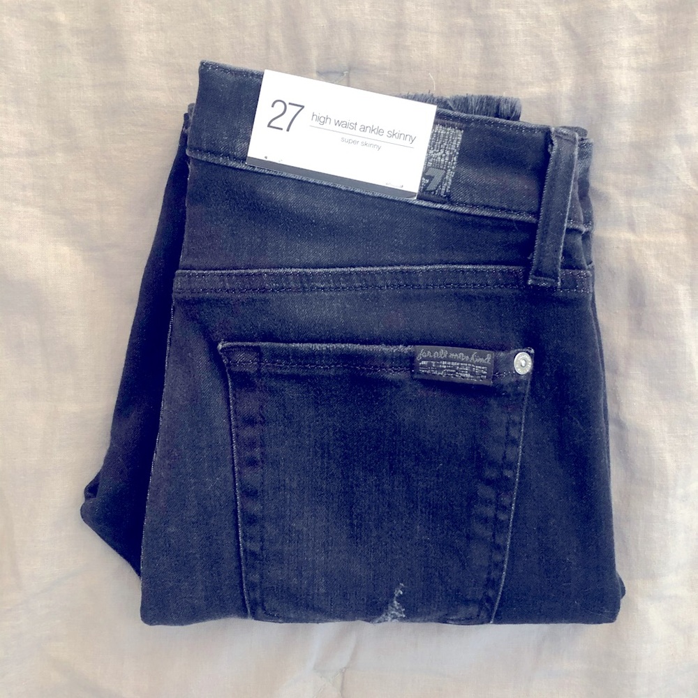 7 For All Mankind The High Waist Ankle Skinny